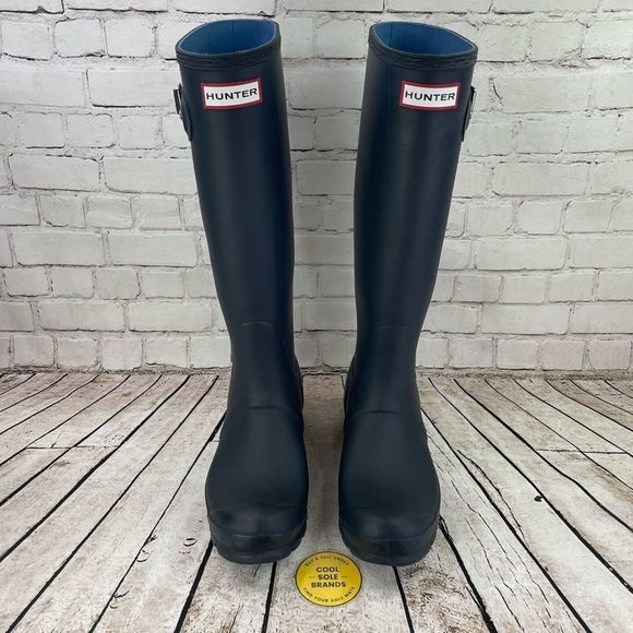 Hunter boots. Women 6. Blue - Picture 1 of 14